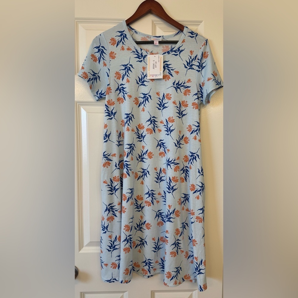 NWT LuLaRoe Jessie Floral Short Sleeve Dress Size Small